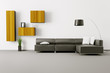 Interior of modern living room 3d render