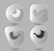 Stomach. Glass buttons. Vector illustration.