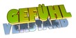 3D Goldzeichen - Gefühl - Verstand