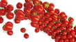 Tomato Cherry flow with slow motion. Alpha