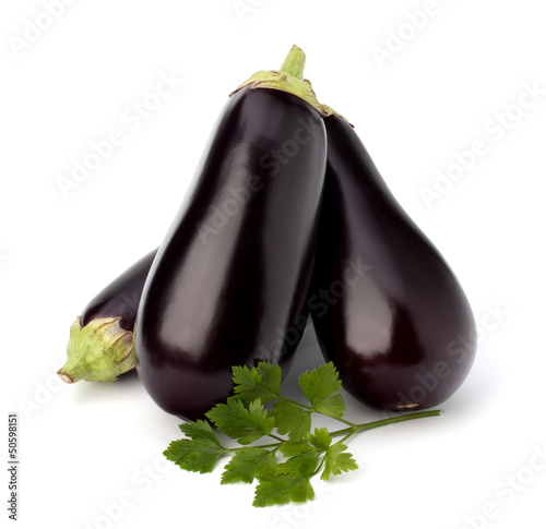 Photo: eggplant or aubergine and parsley leaf eggplant or aubergine and parsley leaf