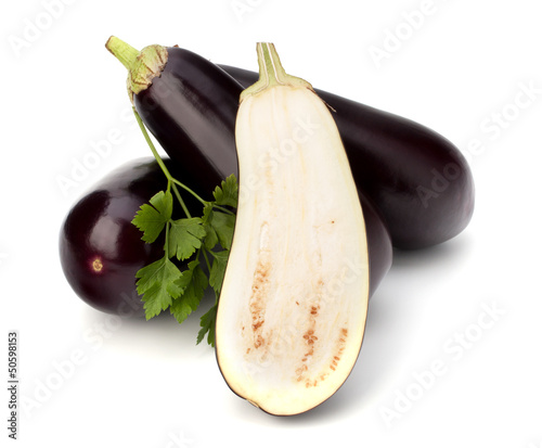 Photo: eggplant or aubergine and parsley leaf eggplant or aubergine and parsley leaf