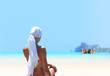 Photo: Beautiful woman on the beach. Beautiful woman on the beach.