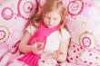 Ill girl with tablet