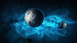 two planets deep in space