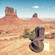 boots and hat at Monument Valley