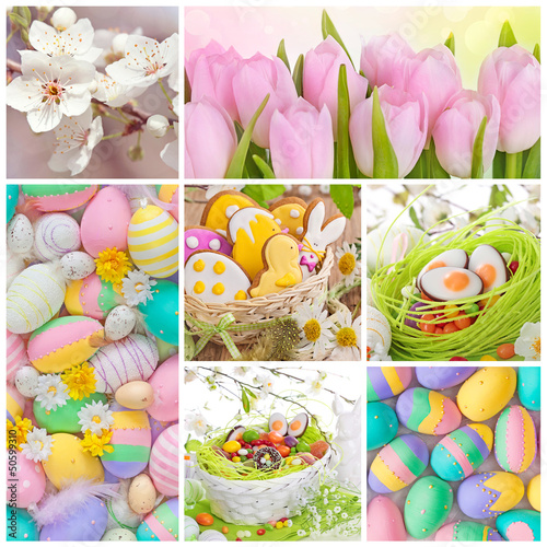Photo: Colorful easter collage Colorful easter collage