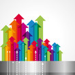 Vector: Concept of business movement, Arrows Concept of business movement, Arrows