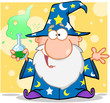Crazy Wizard Holding A Magic Potion