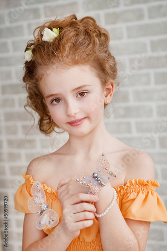 Photo: Portrait of a beautiful little girl Portrait of a beautiful little girl