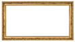 Extremely long golden frame