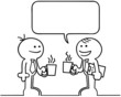 Vector: figur smalltalk im büro figur smalltalk im büro