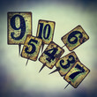 vintage tin plate numbers