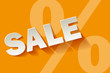 Sale gelb orange Prozent