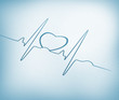 ECG line with heart graphic