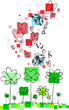 Vector: Ladybugs, shamrocks, hearts to wish good luck. Ladybugs, shamrocks, hearts to wish good luck.