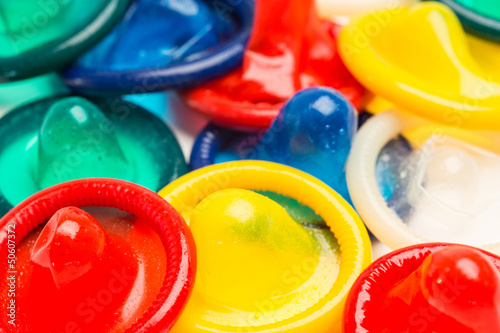 Photo: Many colourful condoms Many colourful condoms