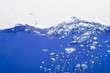 Photo: Close up on blue sparkling water Close up on blue sparkling water