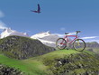 Red mountain bike - 3D render