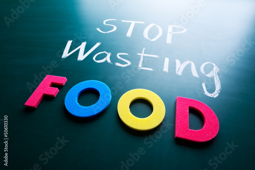 Photo: Stop wasting food concept Stop wasting food concept