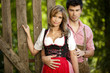 Couple in traditional costumes