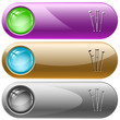 Crutches. Vector internet buttons.