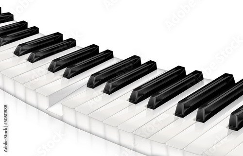 Illustration: Klaviertastatur freigestellt Klaviertastatur freigestellt
