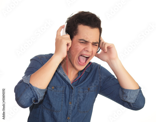 Photo: teen listening teen listening