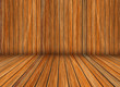 Stained wood wall and floor