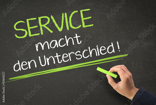 Photo: Service macht den Unterschied - Kreidtafel Service macht den Unterschied - Kreidtafel