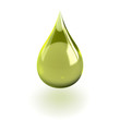 Oil drop isolated on white background