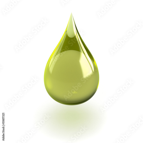 Illustration: Oil drop isolated on white background Oil drop isolated on white background