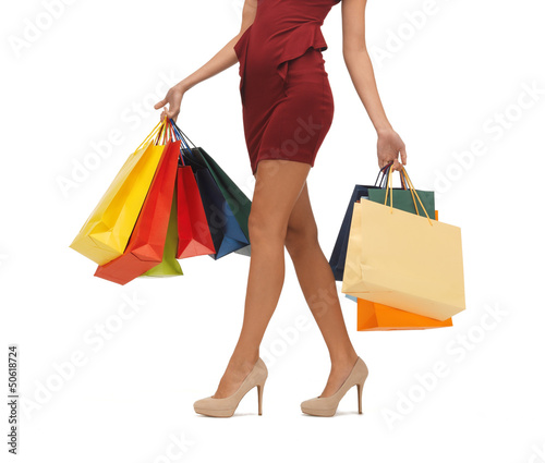 Photo: long legs with shopping bags long legs with shopping bags