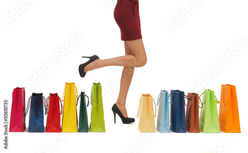 Photo: long legs with shopping bags long legs with shopping bags