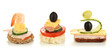 Canapes isolated on white