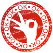 Carimbo "OK" - palavra e símbolo