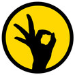 Botão amarelo - tudo certo