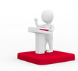 Politician talking the oath