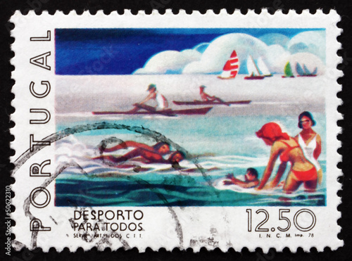 Photo: Postage stamp Portugal 1978 Watersport, Sport for all Postage stamp Portugal 1978 Watersport, Sport for all