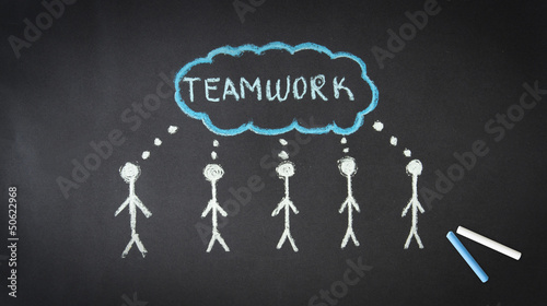 Photo: Chalk Teamwork Illustration Chalk Teamwork Illustration