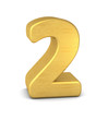 zahl cipher 2 gold vertikal