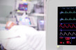 monitor in the room. intensive care unit.