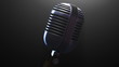 Retro Microphone spun around under a single light