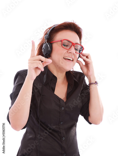 Photo: woman listening woman listening