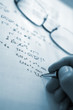 Young man doing the maths homework