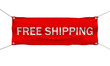Illustration: Free shipping banner 3d illustration isolated Free shipping banner 3d illustration isolated