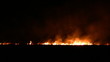 Night fire in the field