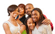 African American family. Focus on children.
