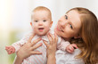 happy family. young mother with baby