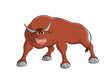 Cartoon bull.Vector.